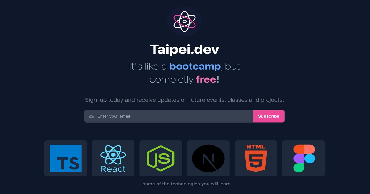 Free Software Engineering Bootcamp in Taipei, Taiwan